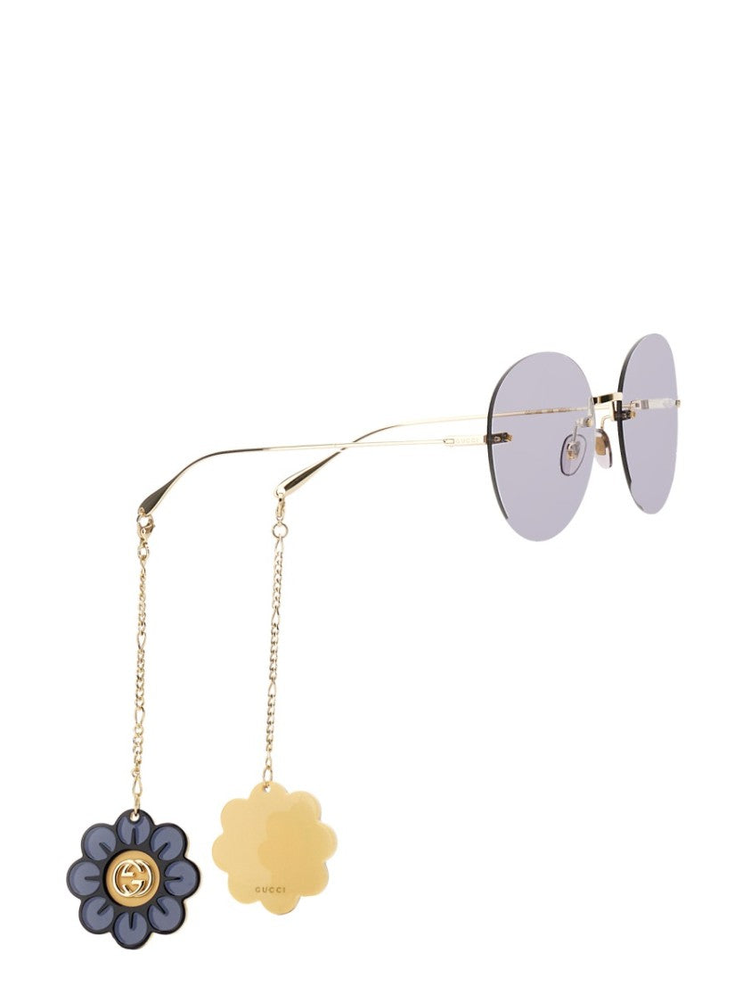 Gucci Gucci Sunglasses With Floral Pendant Accents