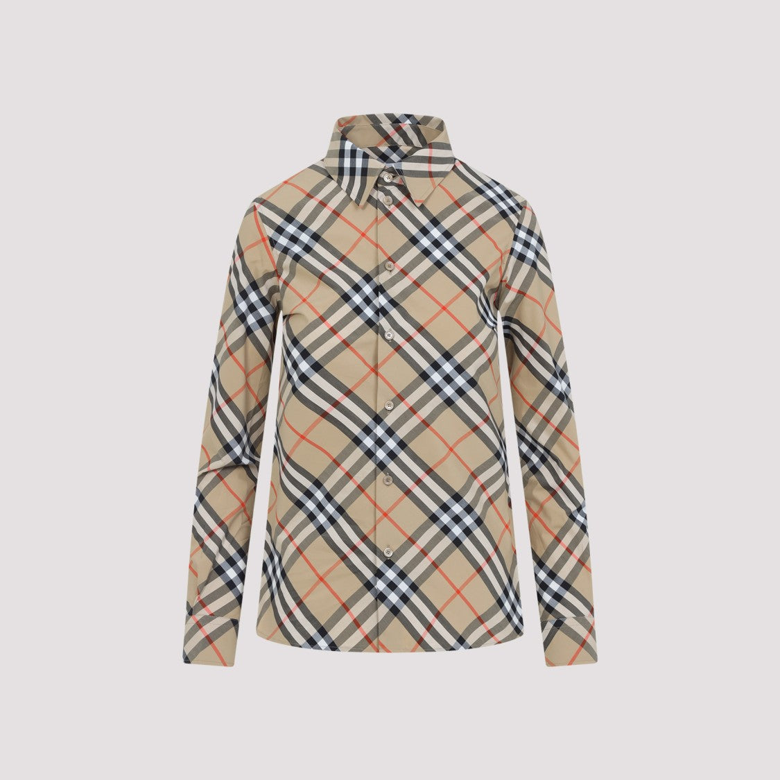 Burberry Sand Beige Cotton Check Shirt