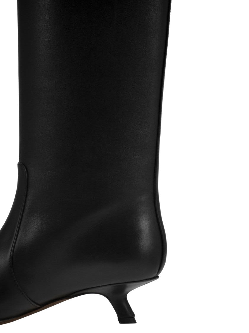 Brunello Cucinelli Nappa Leather Boots With Shiny Loop Detail