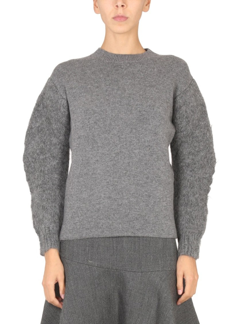 Jil Sander Textured Grey Knit Sweater