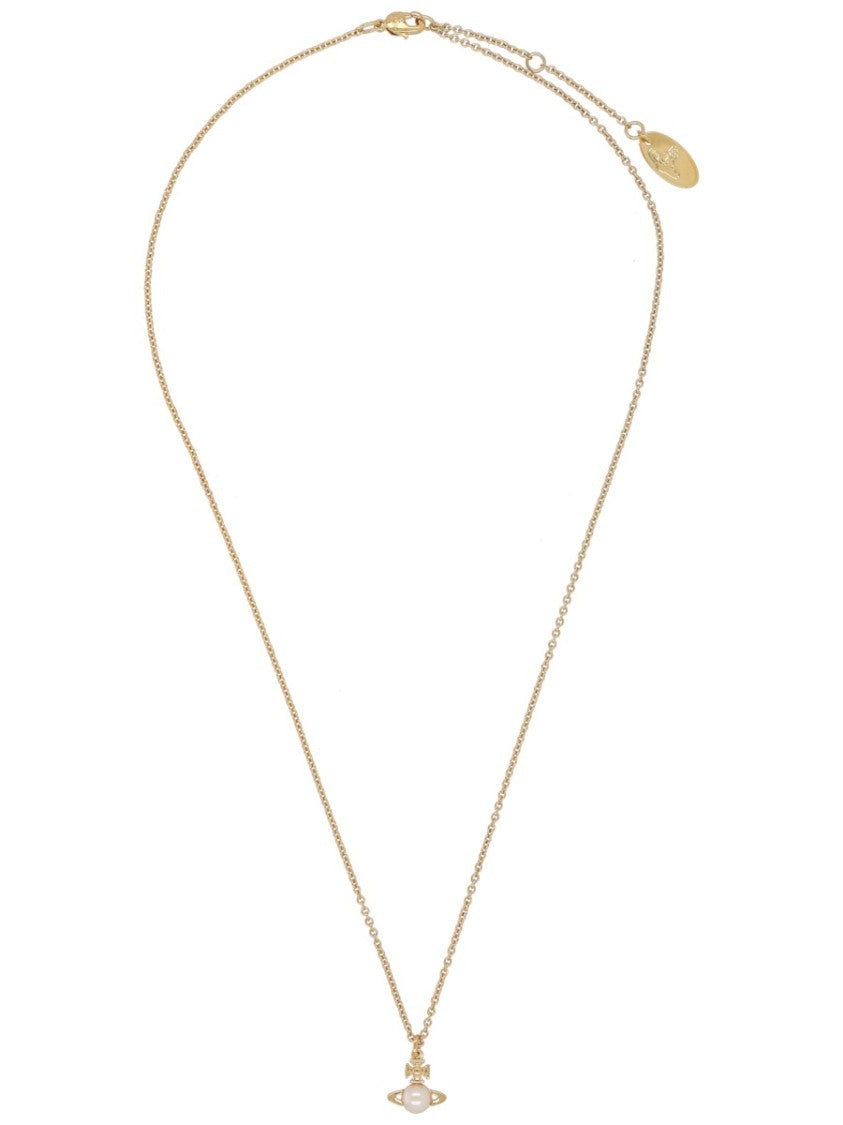 Vivienne Westwood Gold Balbina Orb Pendant Brass Necklace