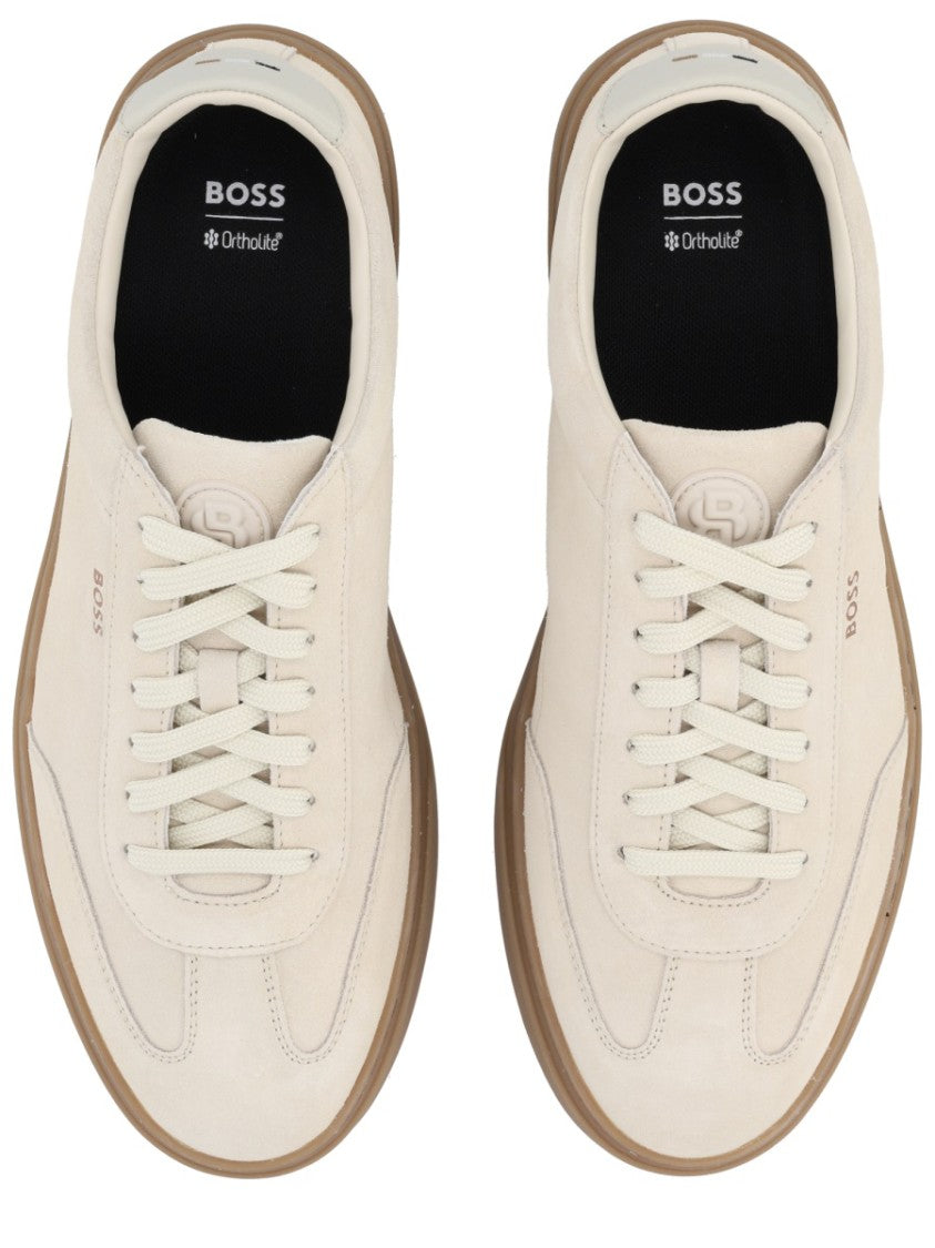 Boss Vinston Cowhide Leather Tonal Sneakers