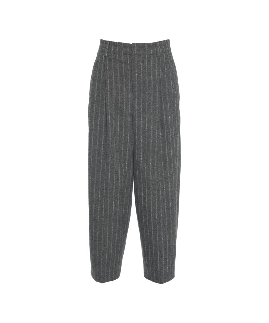 Rossi Pinstripe Pleated Trousers