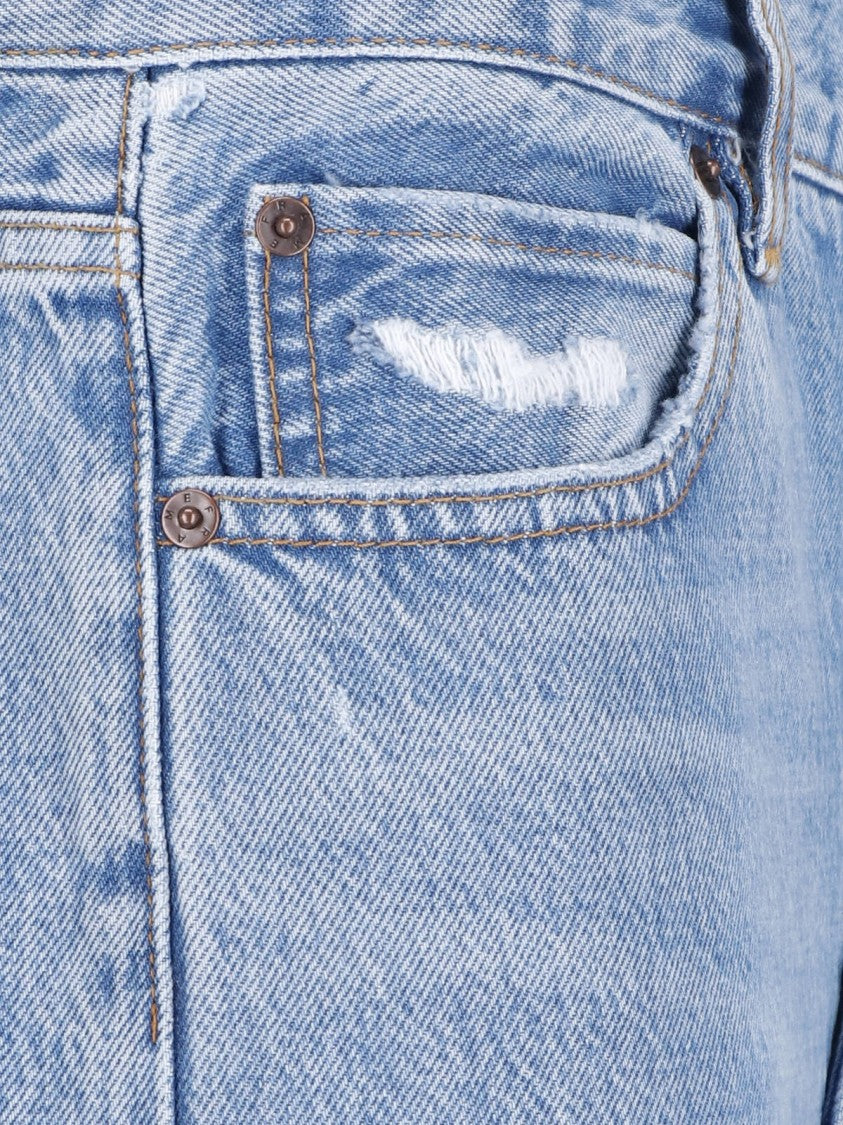 Frame Blue High Waist Wide-Leg Jeans
