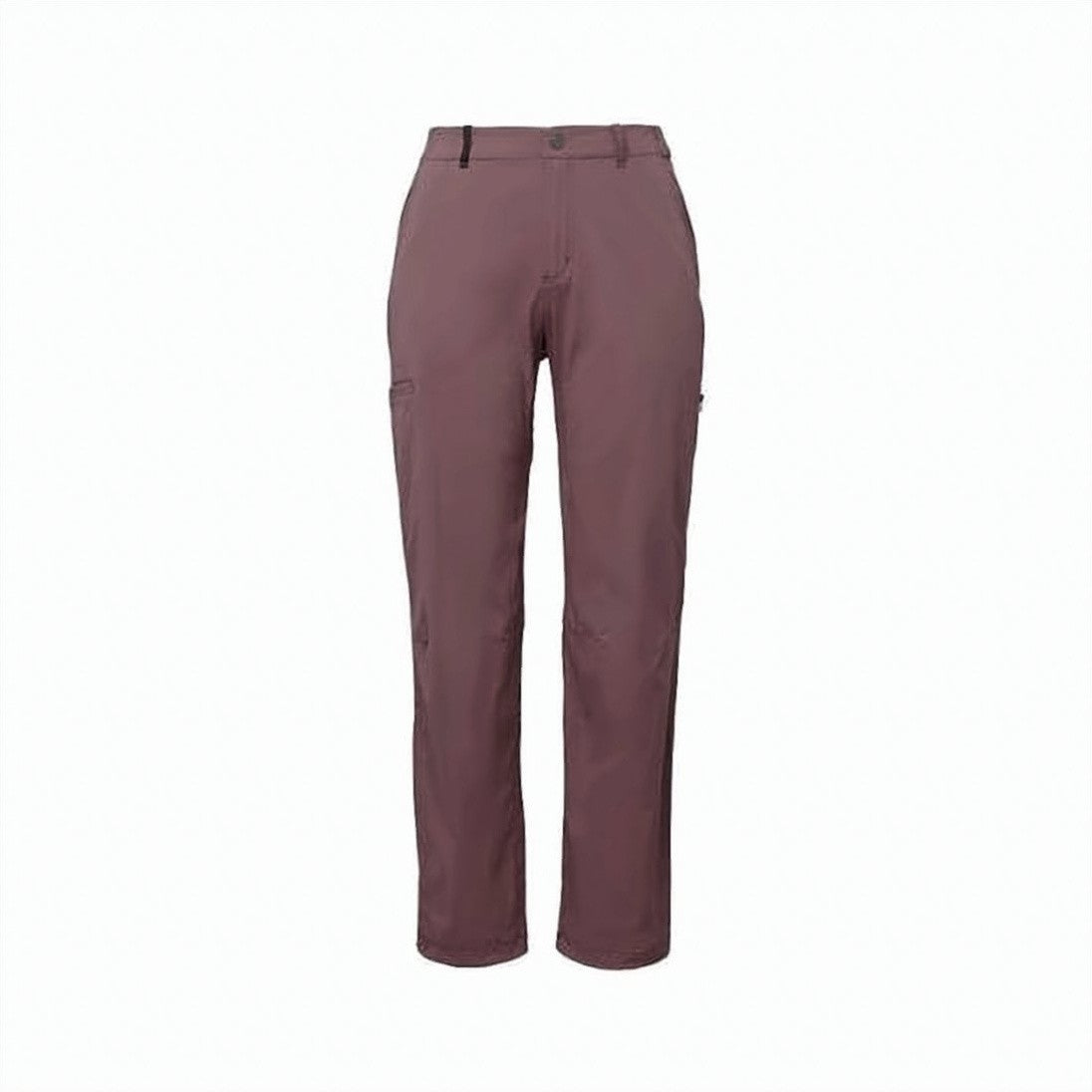 Black Diamond Brown Straight Pants With Mid-Rise Waist And Functional Design