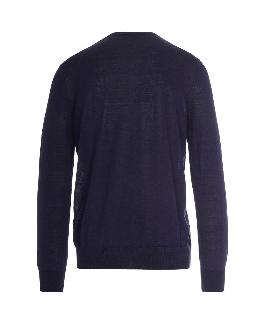 Ballantyne Navy Blue Wool Sweater