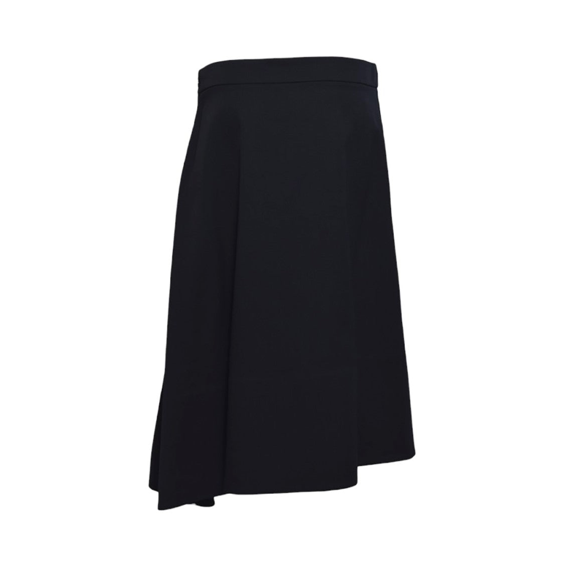 Jil Sander Blue Wool Gabardine Asymmetric Skirt