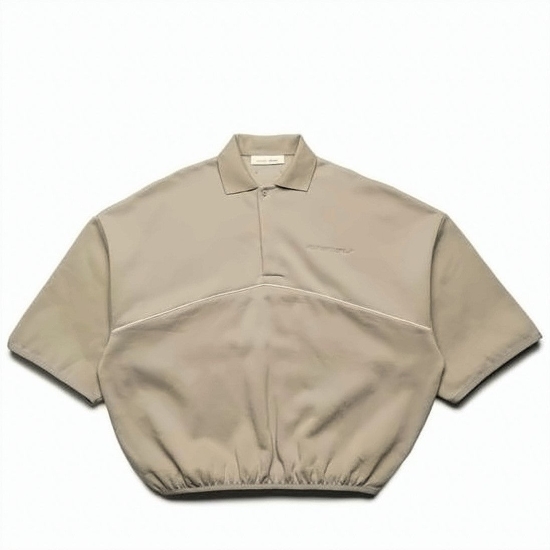Fear Of God Boxy Cropped Polo Shirt With Wide Elastic Hem