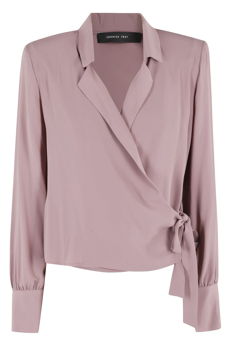 Federica Tosi Crossed Crepe De Chine Shirt