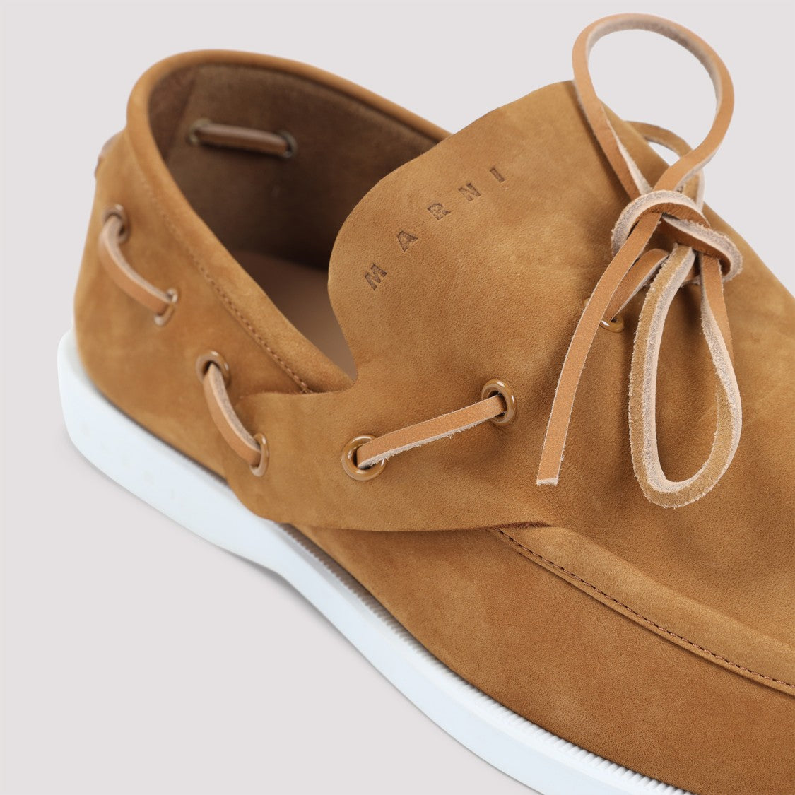 Marni Brown Calf Leather Loafers