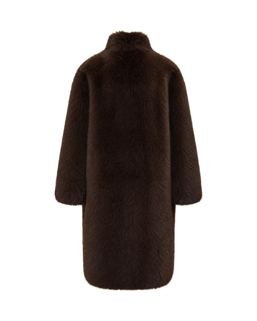 Liu Jo Straight-Cut Long Synthetic Fur Liu Jo Coat