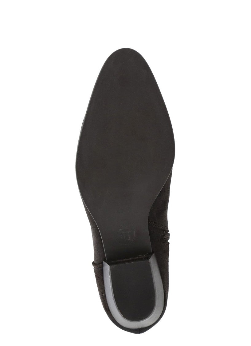 Ash Dark Brown Fame Arrow-Toe Suede Boots