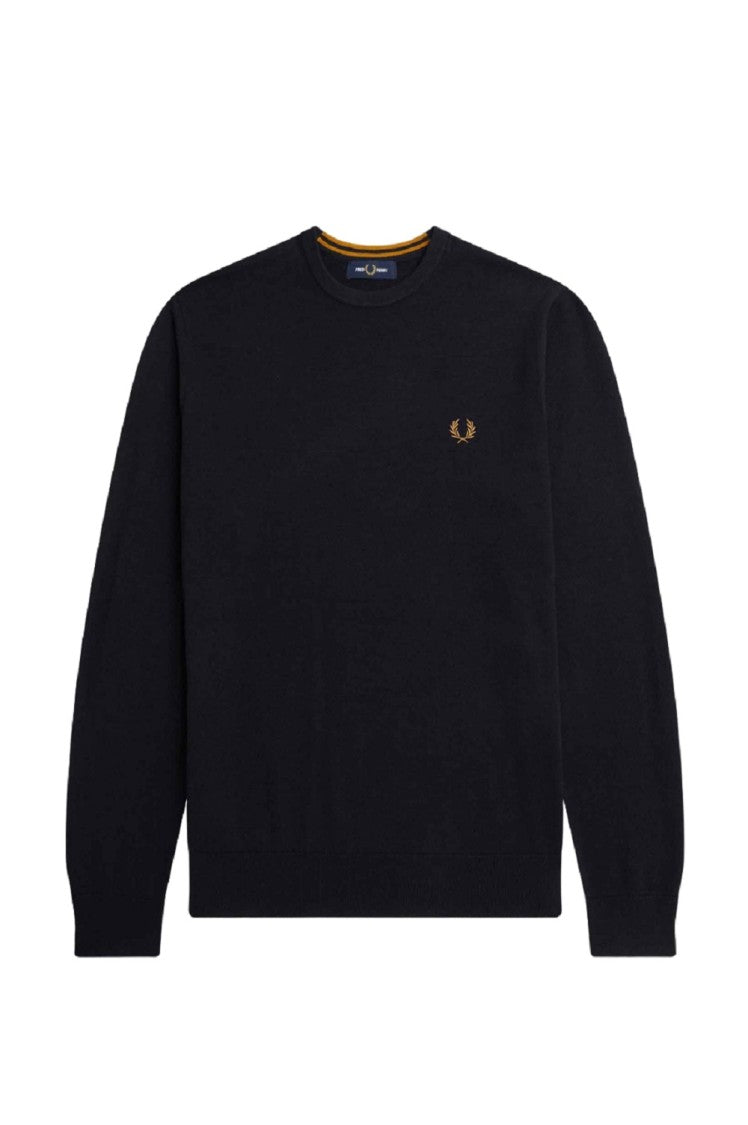 Fred Perry Regular Fit Crewneck Sweater Wool-Cotton Blend