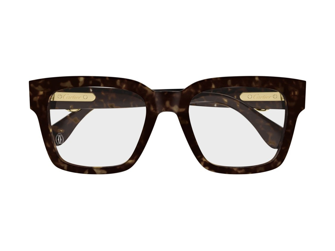 Cartier Gold Ct0640o Tortoiseshell Oversized Square Sunglasses