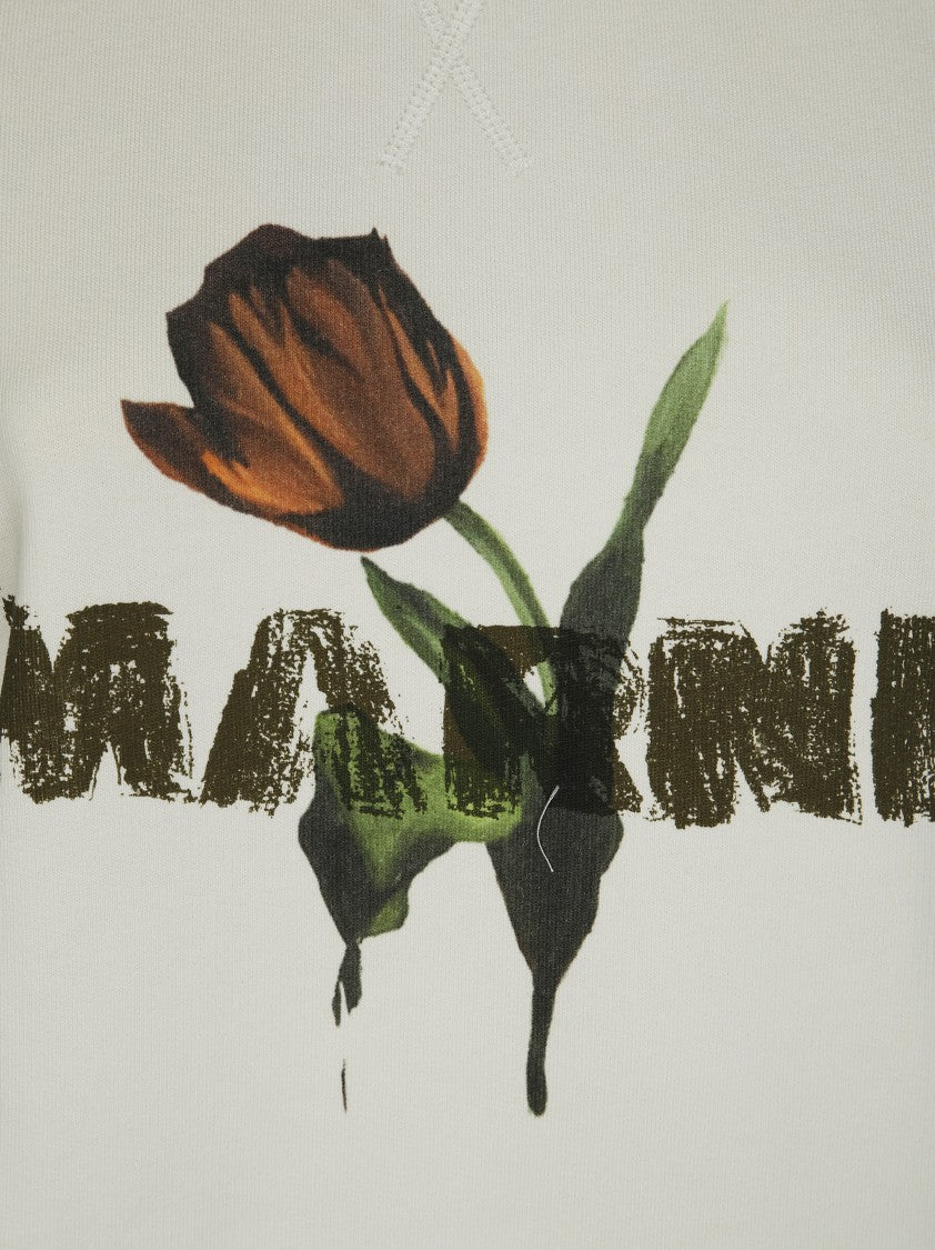 Marni Relaxed Fit Floral Graphic Sweatshirt