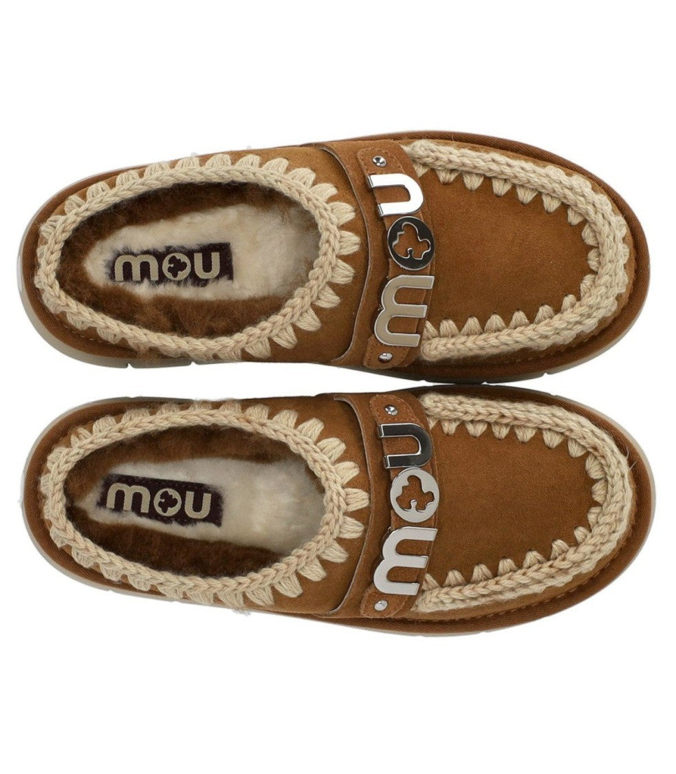 Mou Bounce Metal Logo Cognac Clog