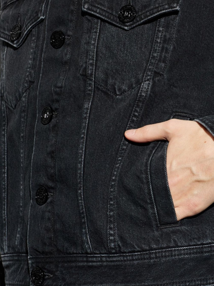 Balmain Classic Denim Jacket With Structured Silhouette
