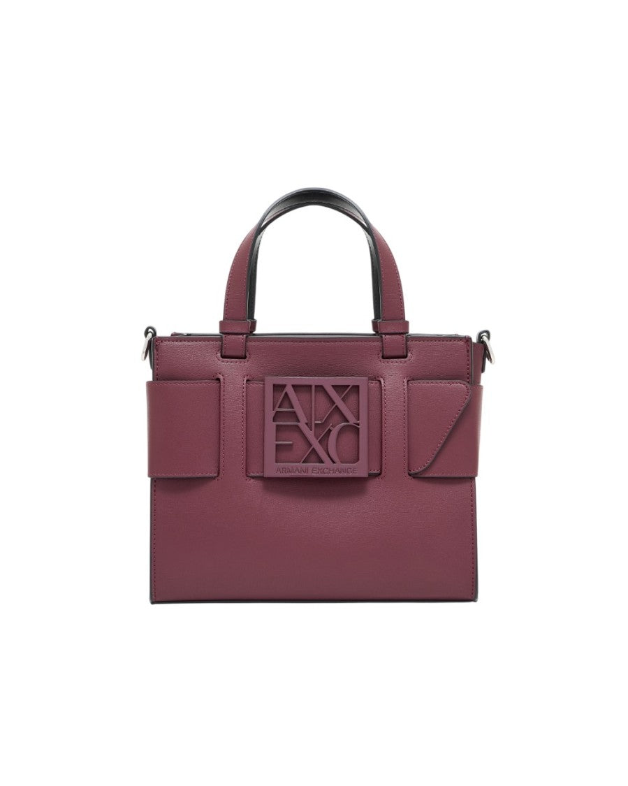 Armani Exchange Medium Bordeaux Tote Bag