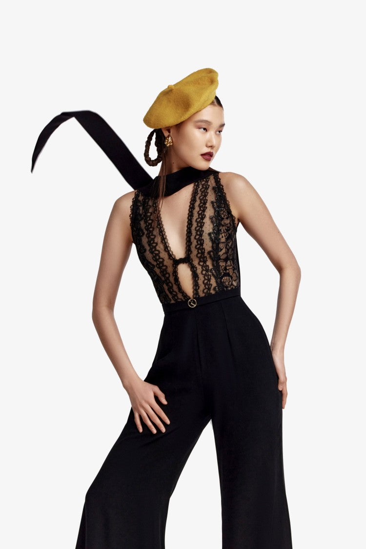 Saiid Kobeisy Lace Jumpsuit