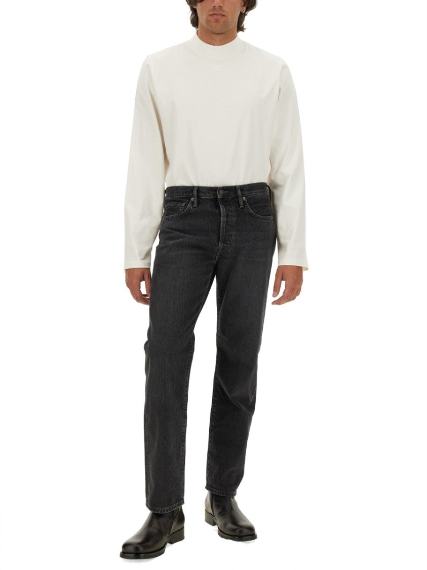 Courrèges White T-Shirt With Subtle Logo Detail