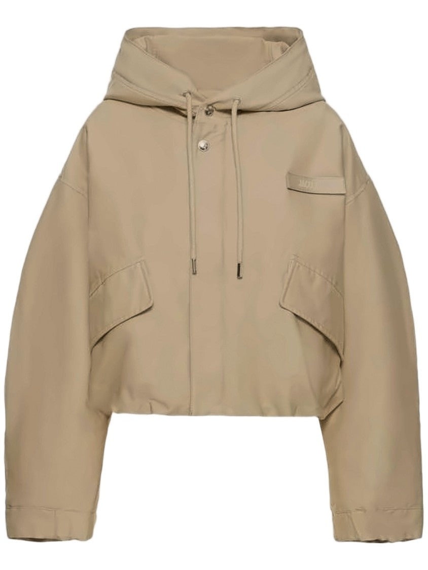 Jacquemus Cropped Polyamide Jacket With Boxy Silhouette