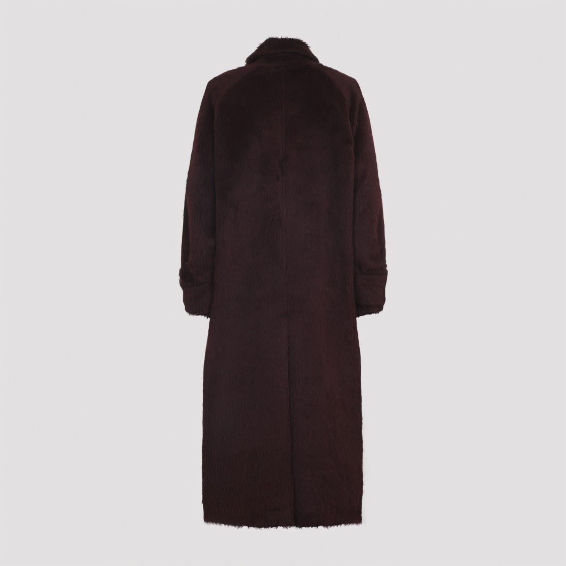 Max Mara Cherry Red Alpaca Midi Coat