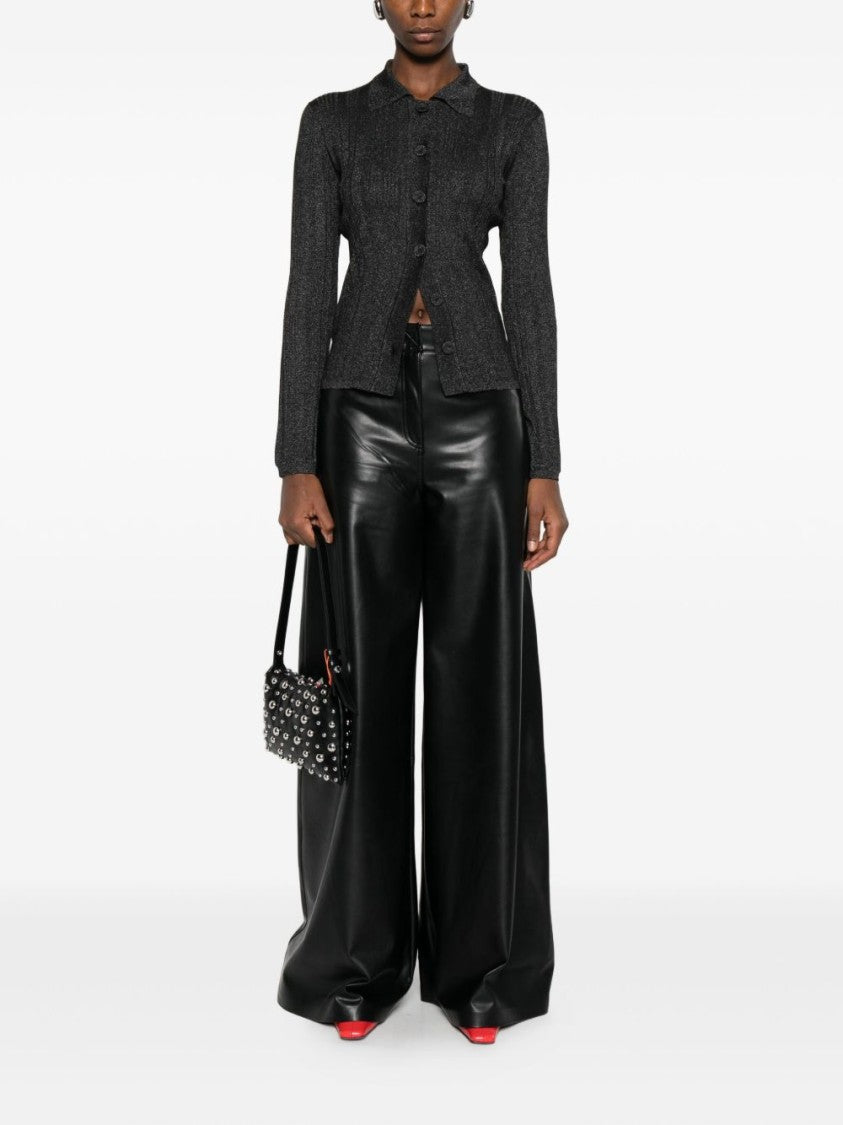 Twin-Set Fitted Long-Sleeved Shirt With Ribbed Texture