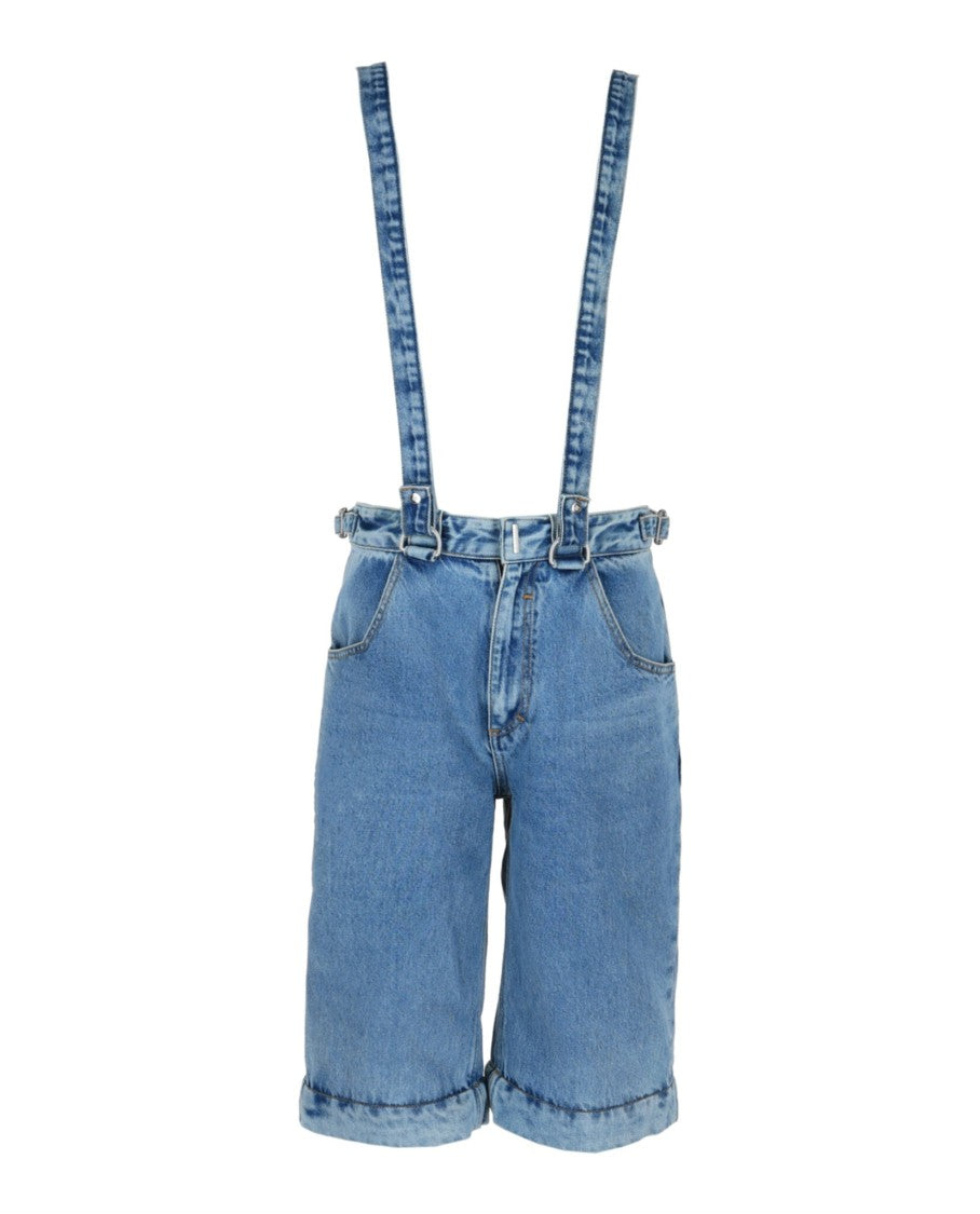 Givenchy Two In One Detachable Pants In Denim With Suspenders