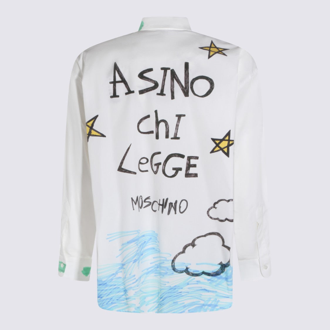 Moschino White Cotton Printed Shirt