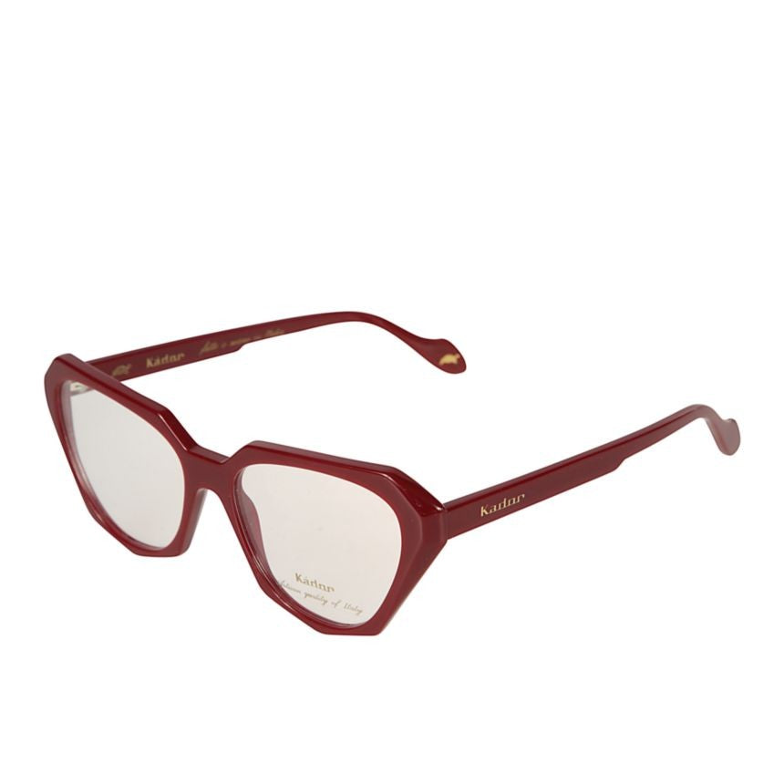 Kador Katrin Light Geometric Deep Red Acetate Eyeglasses