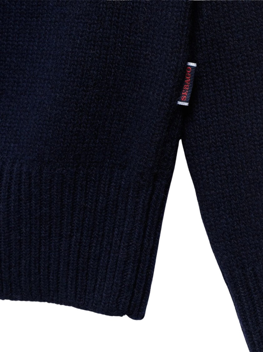 Sebago Textured Knit Sweater With Ribbed Detailing And Subtle Branding