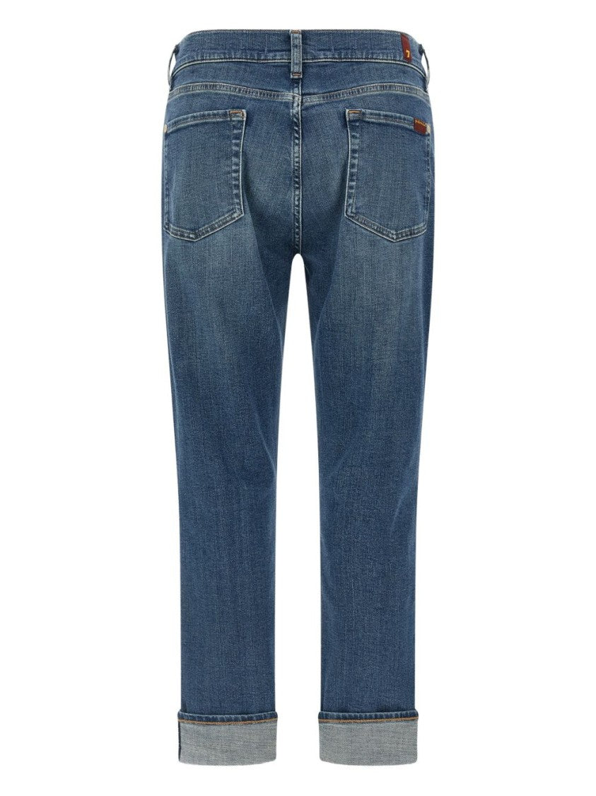 Seven Straight-Leg Jeans With Cuffed Hem And Classic Five-Pocket Design