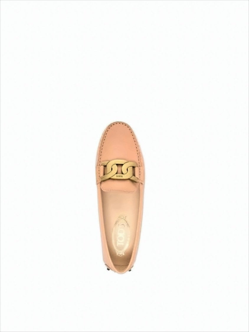 Tod's Metallic Chain Detail Calf Leather Loafer By Tod's