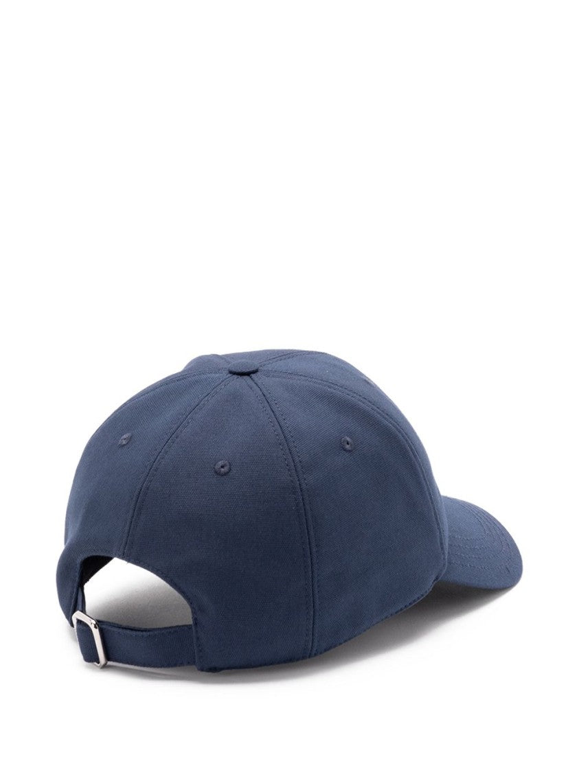Givenchy Navy Blue Cotton Embroidered Logo Hat