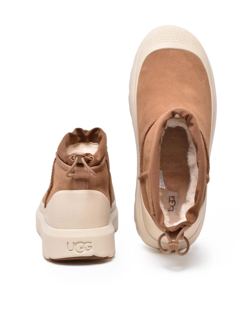 Ugg Beige Leather-Blend Hybrid Boots