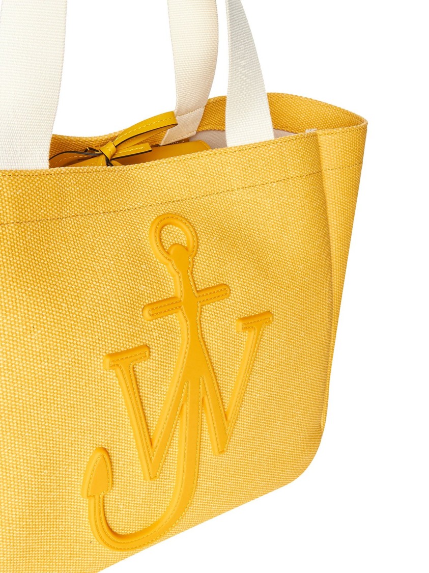J. W. Anderson Structured Yellow Cotton Tote Bag With Embossed Logo