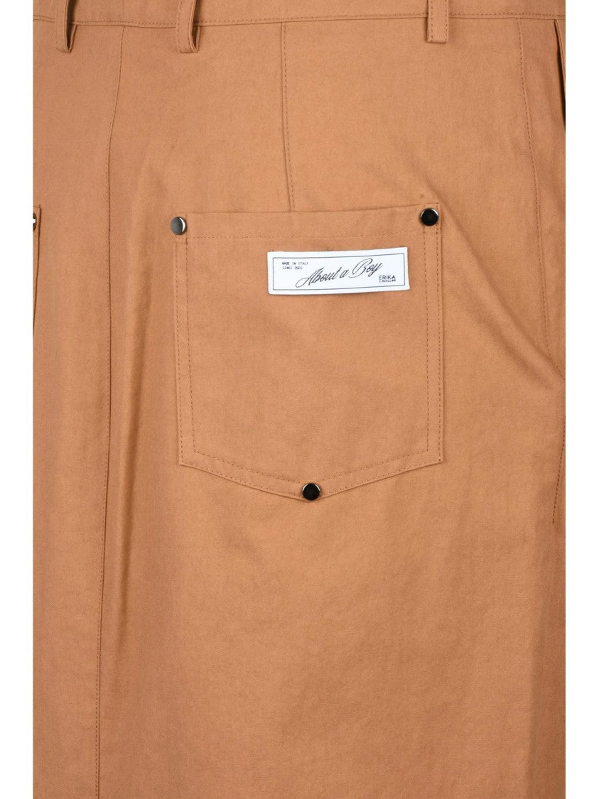 Erika Cavallini High-Waisted Stretch Cotton Pencil Skirt