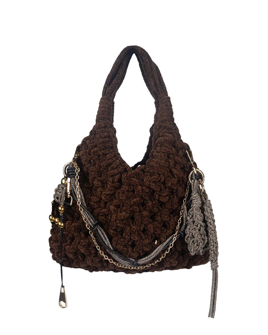 Hibourama Vannifique Big Velvet Charms Choco Bag