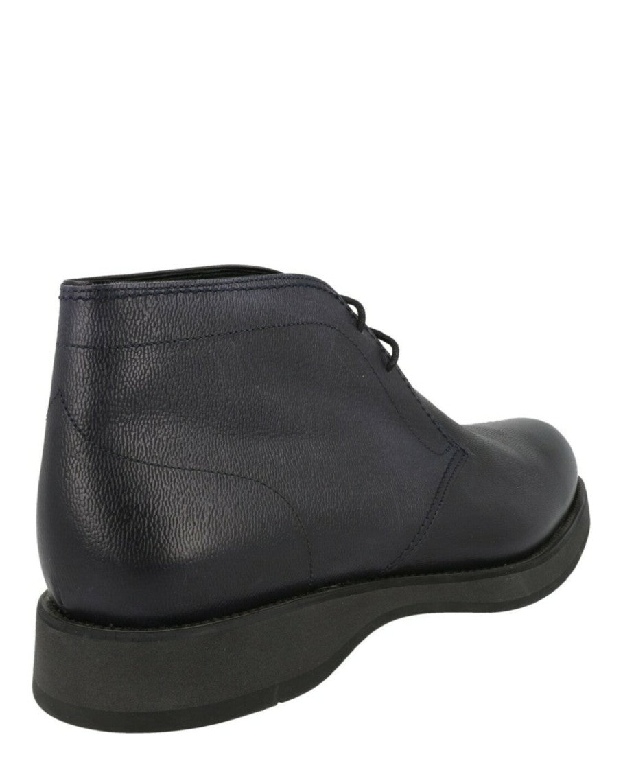 Brioni Ankle-Length Desert Leather Boots With Pebbled Finish