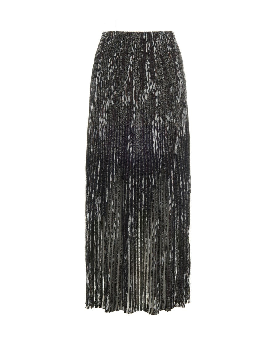 Missoni Multicolor Striped Pleated Midi Skirt