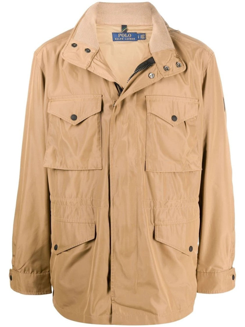 Polo Ralph Lauren Beige Casual Jacket With Structured Design And Flap Pockets