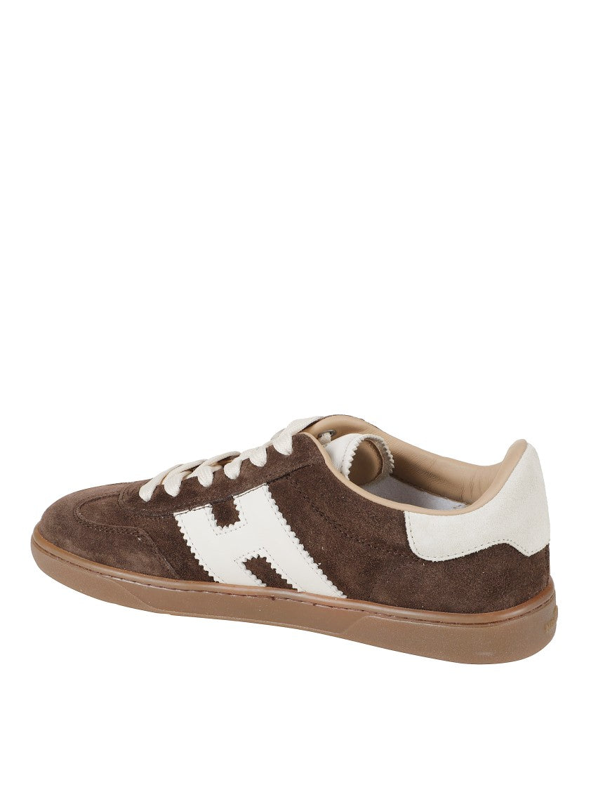 Hogan Low-Top Suede Sneakers With Contrasting Stripe