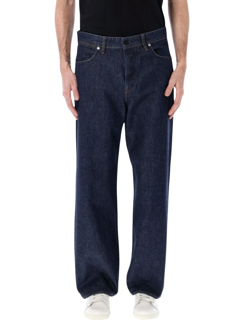 Stone Island Indigo-Dyed Organic Cotton Five-Pocket Jeans With Contrast Stitching