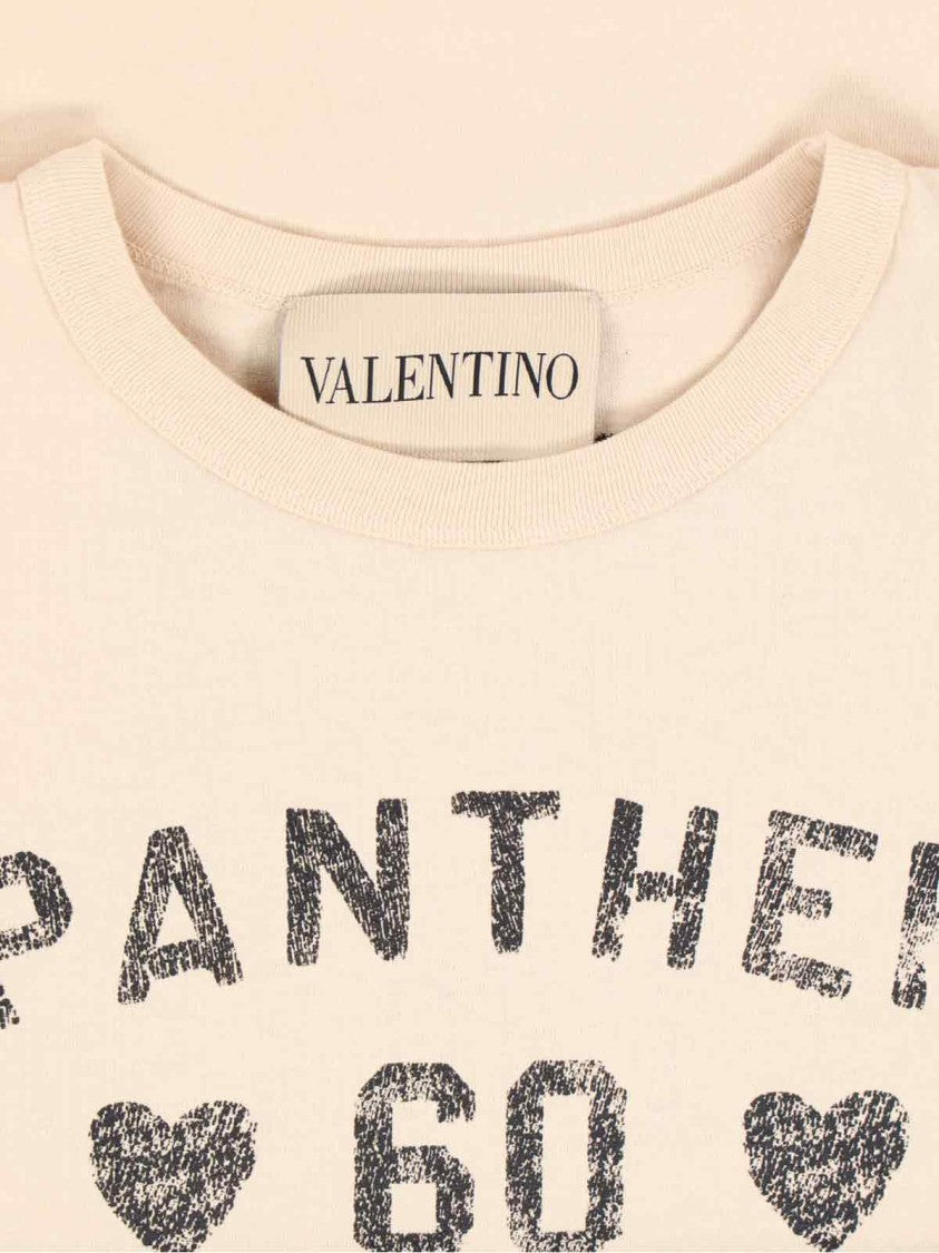 Valentino Relaxed Fit Graphic T-Shirt With Distressed Print