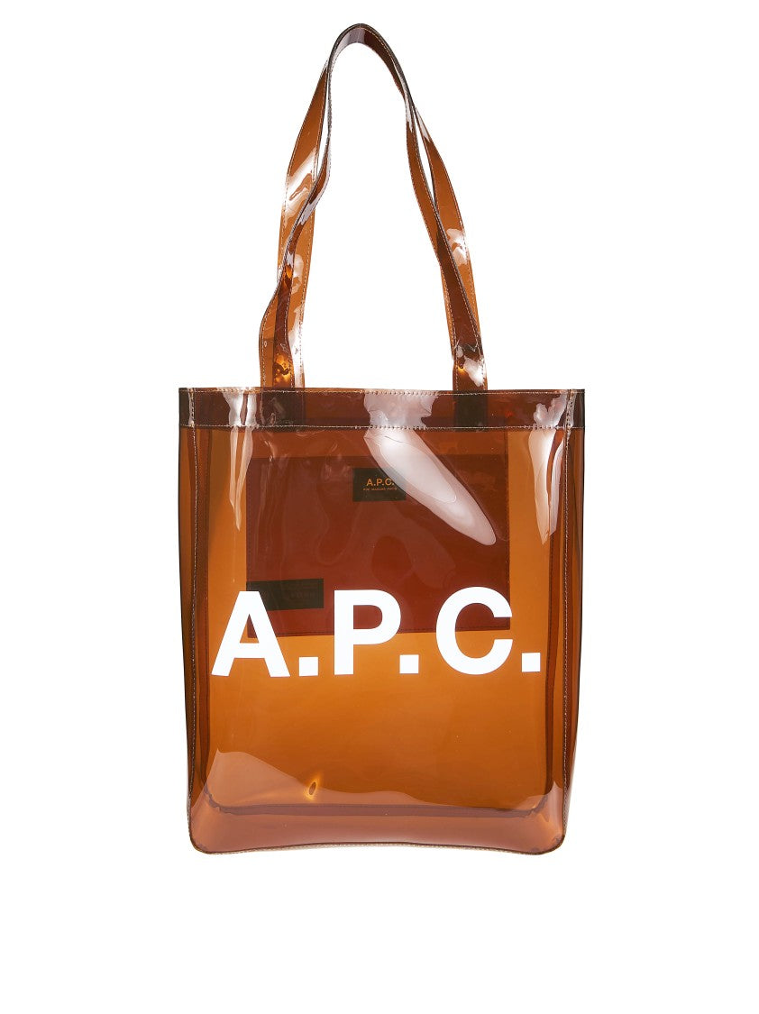 A.P.C. Warm Amber Tote Lou Transparent Tote Bag