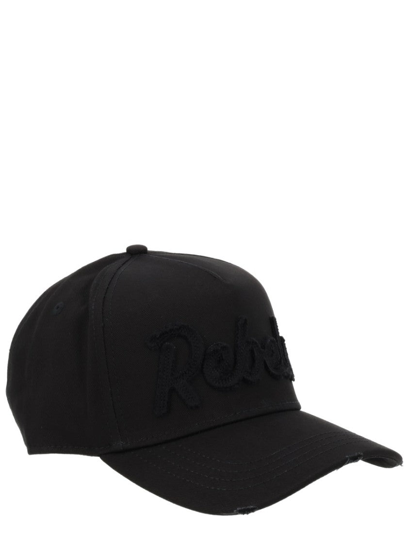 Dsquared2 Rebels Raised Embroidered Text Hat