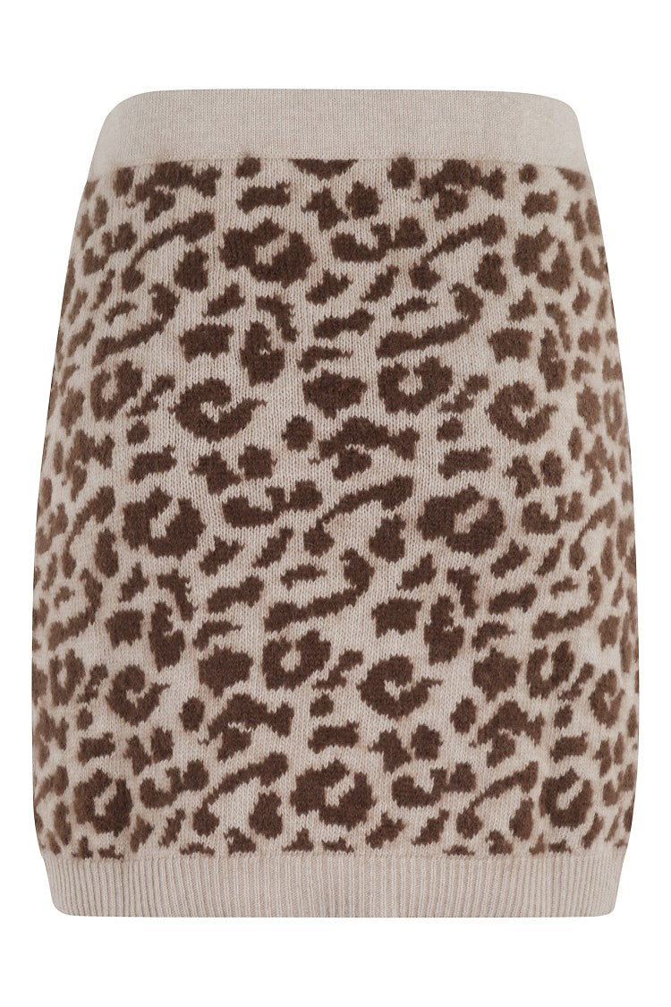 Federica Tosi Spotted Wool-Blend Skirt With Elasticized Waistband