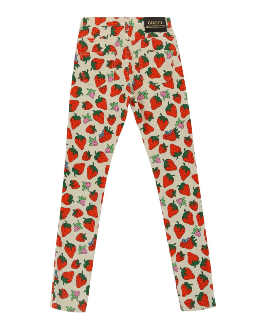 Gucci Strawberry Cotton Skinny Pant