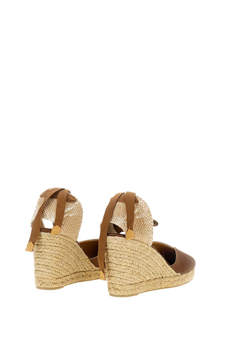 Castaner Brown Chiara Raffia Wedge Sandals