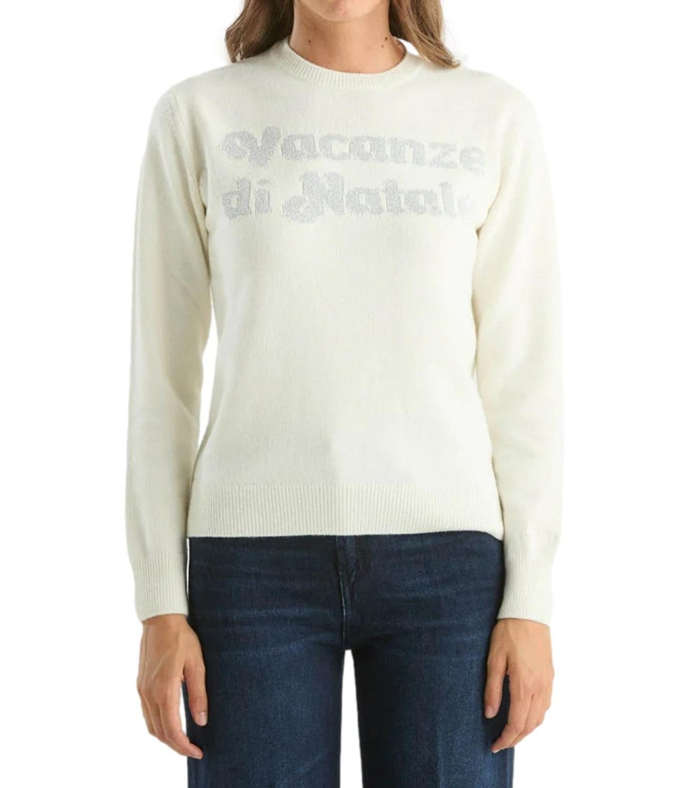 Mc2 Saint Barth New Queen Sweater With Festive Christmas Print